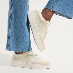 ROTHYS The Court Sneaker in sand dune women’s sz 9.5 lace up shoes